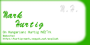 mark hurtig business card